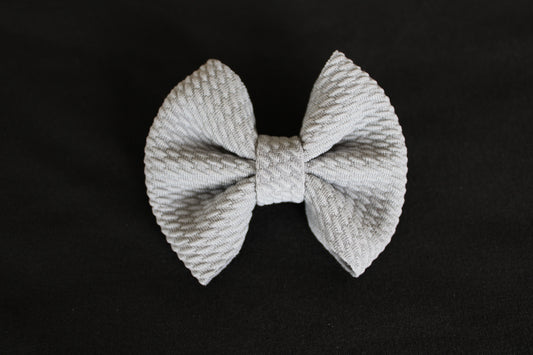 Light Gray Bow clip